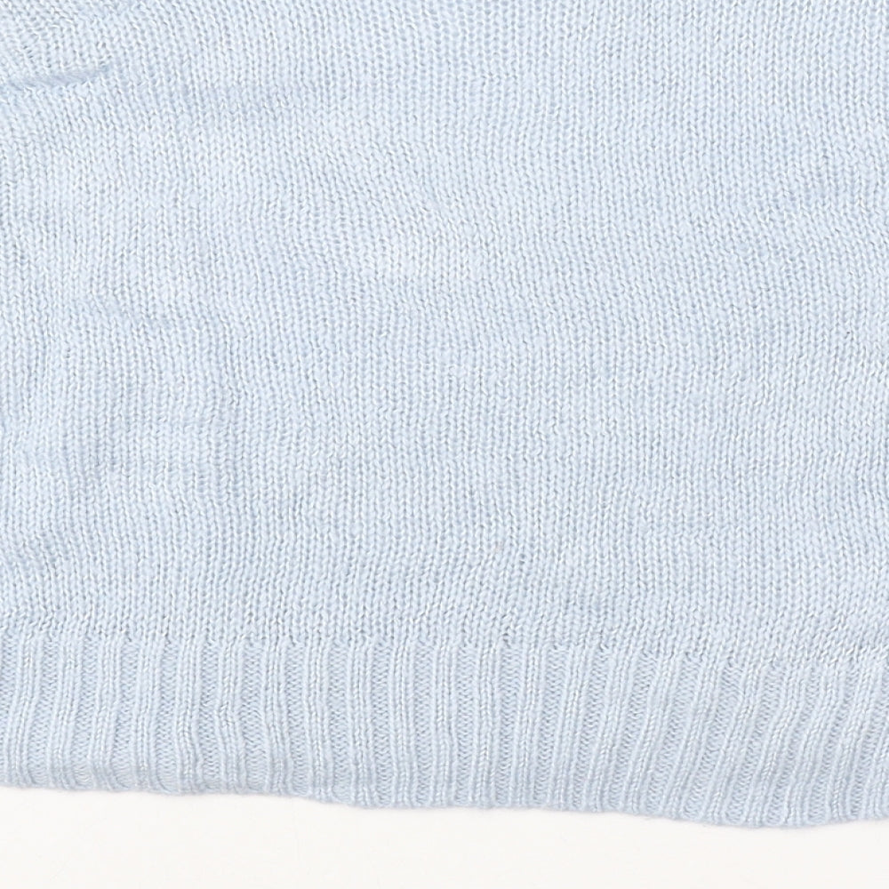 New Look Womens Blue Round Neck Acrylic Pullover Jumper Size S