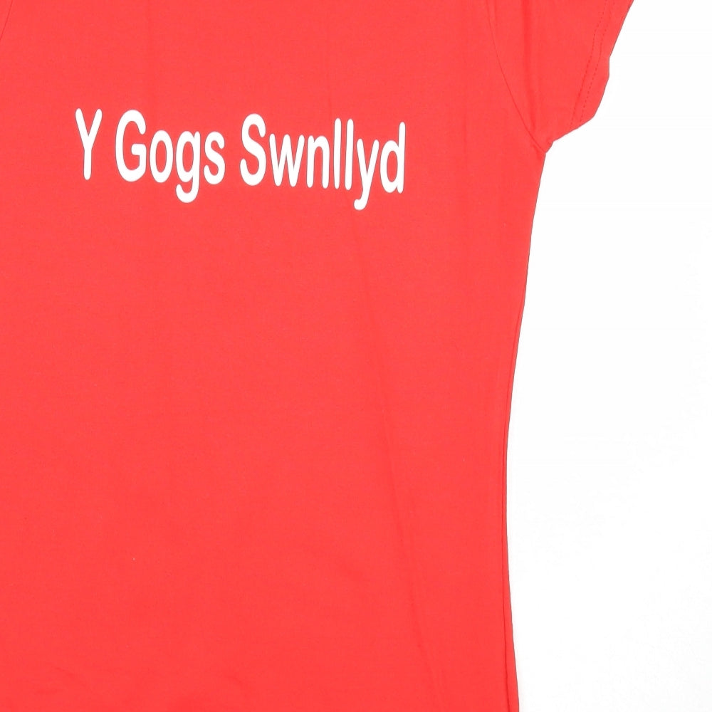 Fruit of the Loom Womens Red Cotton Basic T-Shirt Size S Round Neck - World
