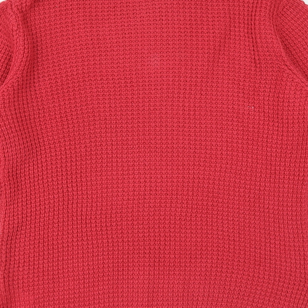 Damart Womens Pink Mock Neck Acrylic Pullover Jumper Size 10