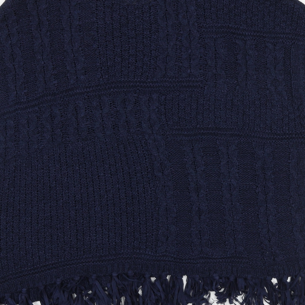 George Womens Blue Round Neck Acrylic Pullover Jumper Size M