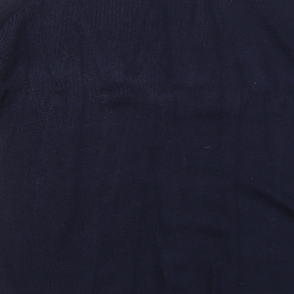 Marks and Spencer Womens Blue V-Neck Polyamide Cardigan Jumper Size 10