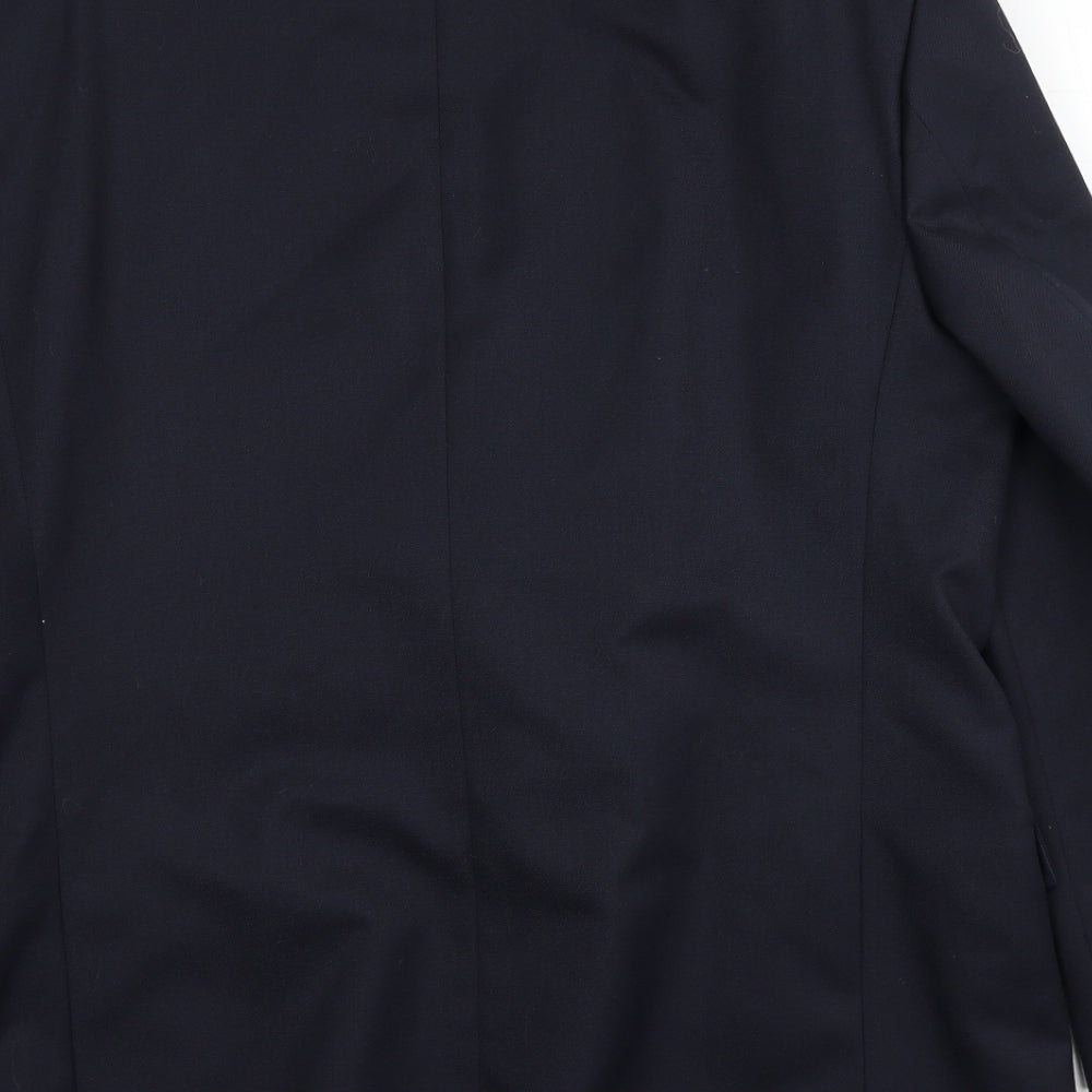 Preworn Mens Blue Wool Jacket Suit Jacket Size 42 Regular