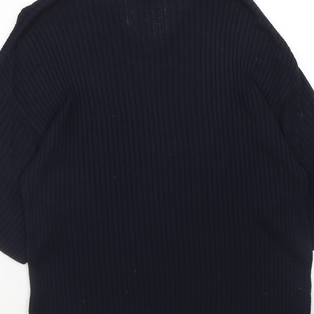 Red Herring Womens Blue V-Neck Viscose Pullover Jumper Size 8