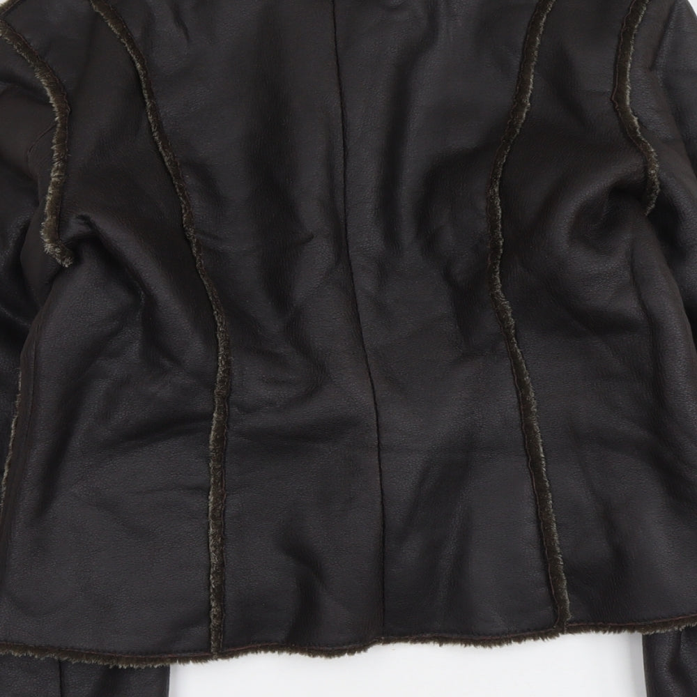 George Womens Brown Jacket Size 12 Button