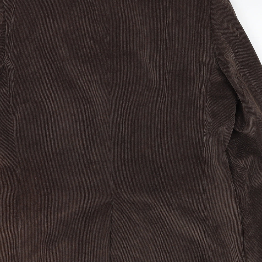 Atlantic Bay Mens Brown Polyester Jacket Blazer Size M Regular