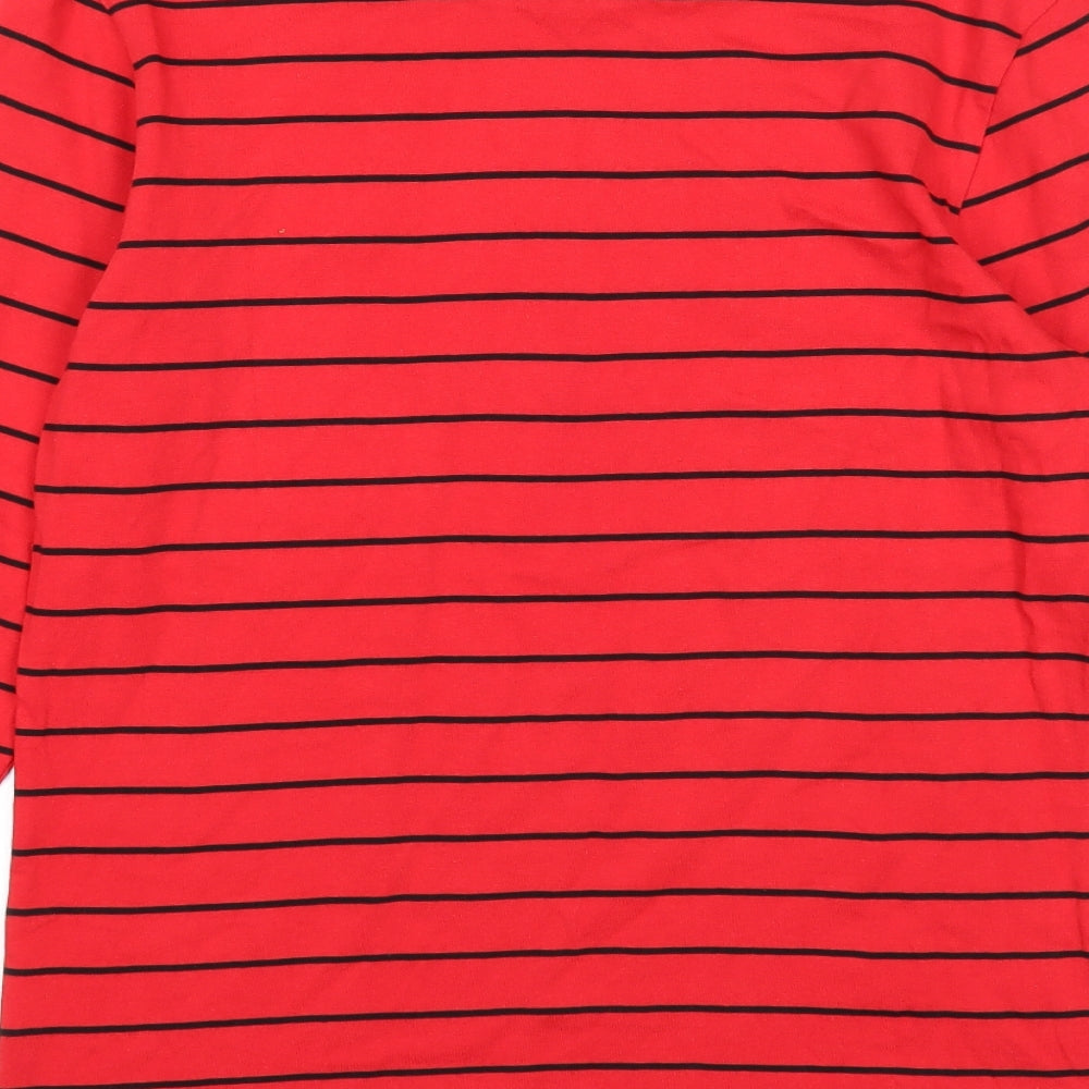 Cardiff City FC Mens Red Striped Cotton Button-Up Size S Round Neck Push Lock - Cardiff City FC