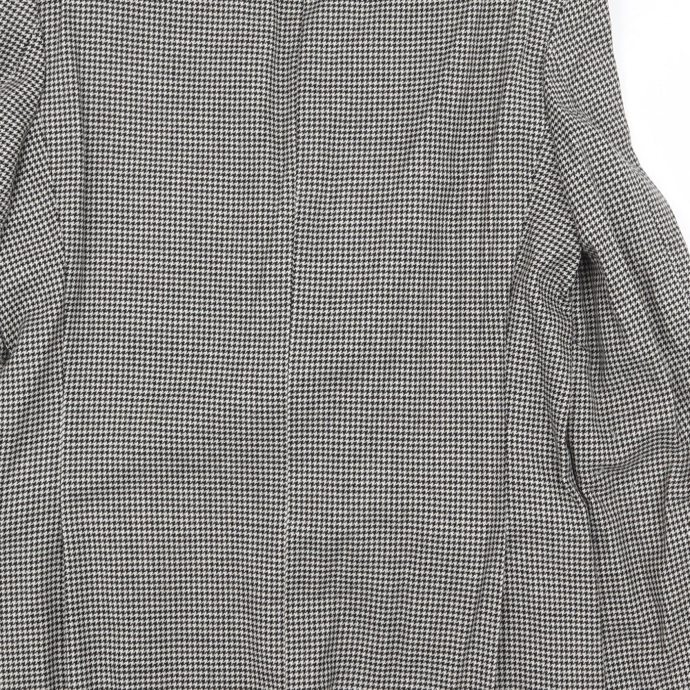 Marks and Spencer Mens Grey Geometric Wool Jacket Blazer Size 40 Regular