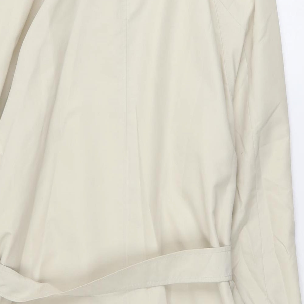 Contex Womens Beige Overcoat Coat Size 12 Button