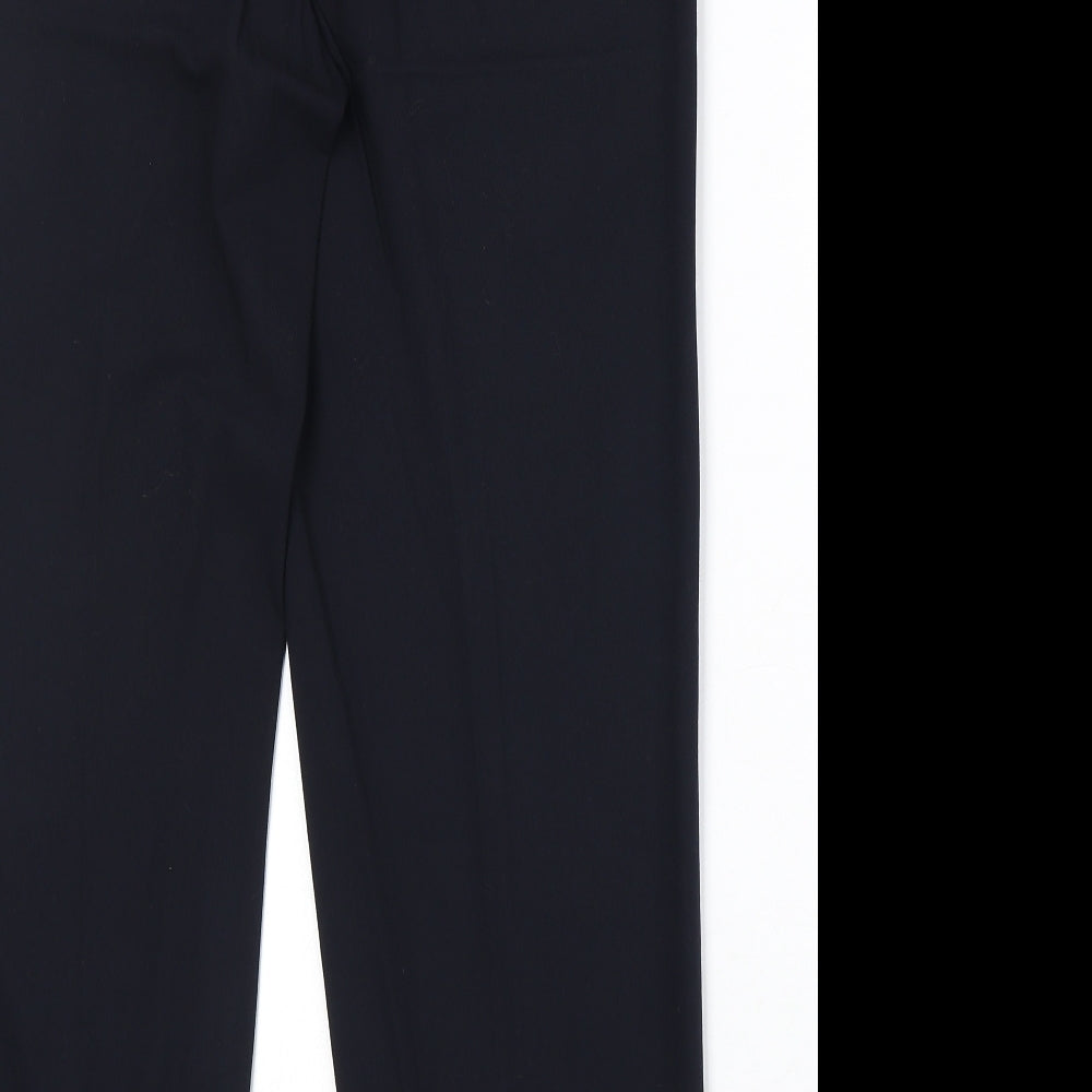 Marks and Spencer Womens Black Polyester Carrot Trousers Size 14 Regular Zip - Zipped Pockets