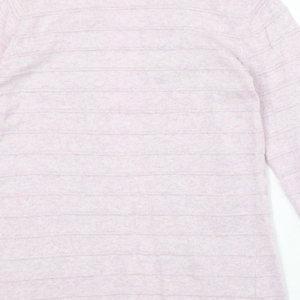 CC Womens Pink V-Neck Cotton Cardigan Jumper Size S