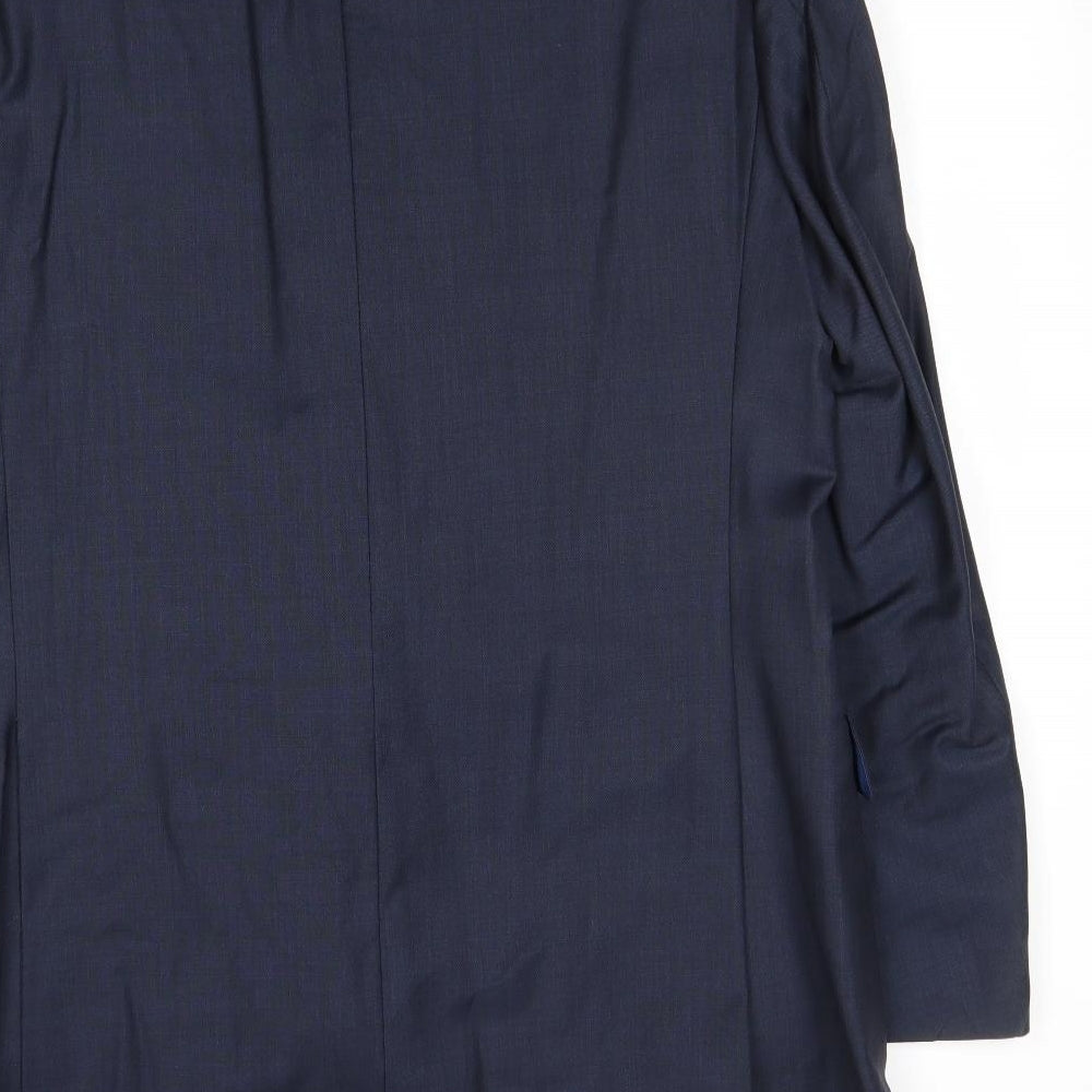 Marks and Spencer Mens Blue Wool Jacket Suit Jacket Size 42 Regular