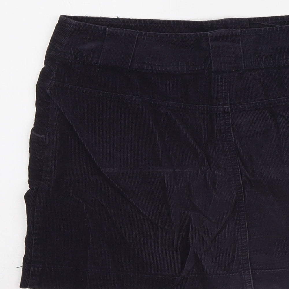 H&M Womens Purple Cotton A-Line Skirt Size M Button