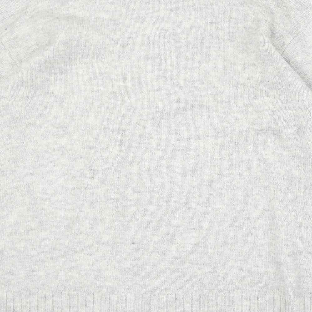 Marks and Spencer Womens Grey Round Neck Acrylic Pullover Jumper Size S