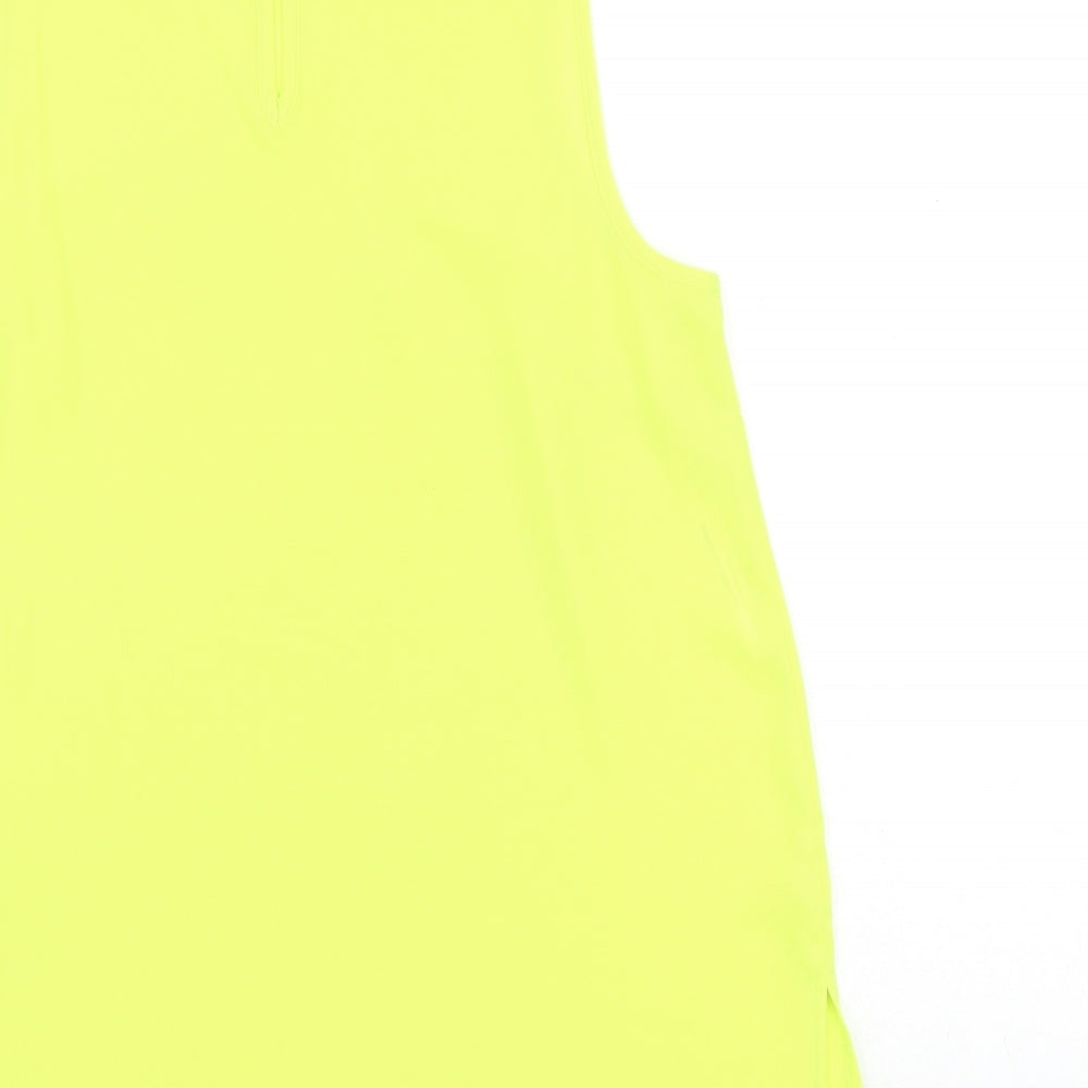 Dorothy Perkins Womens Green Polyester Basic Tank Size 10 Round Neck