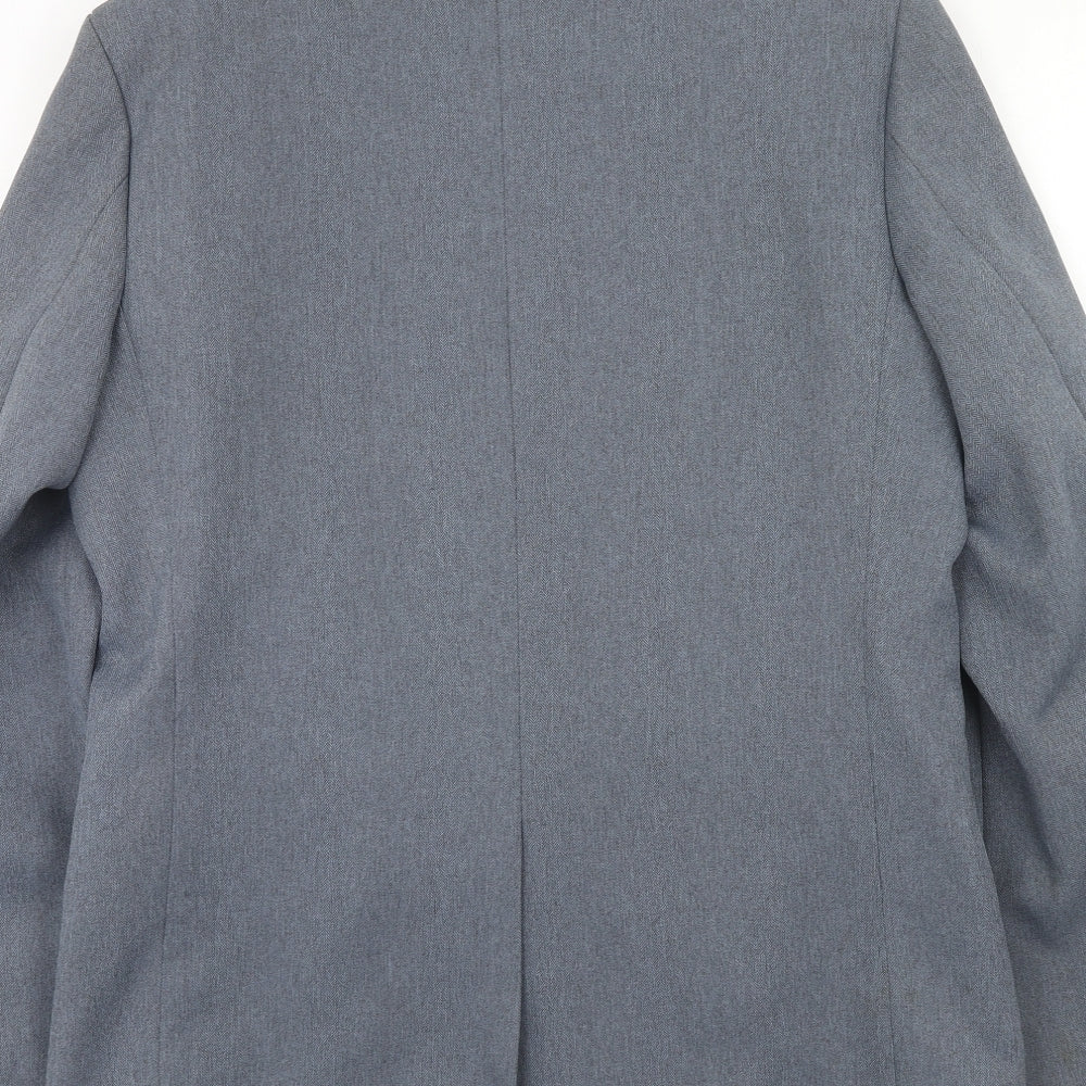 Greenwoods Mens Blue Polyester Jacket Suit Jacket Size 40 Regular