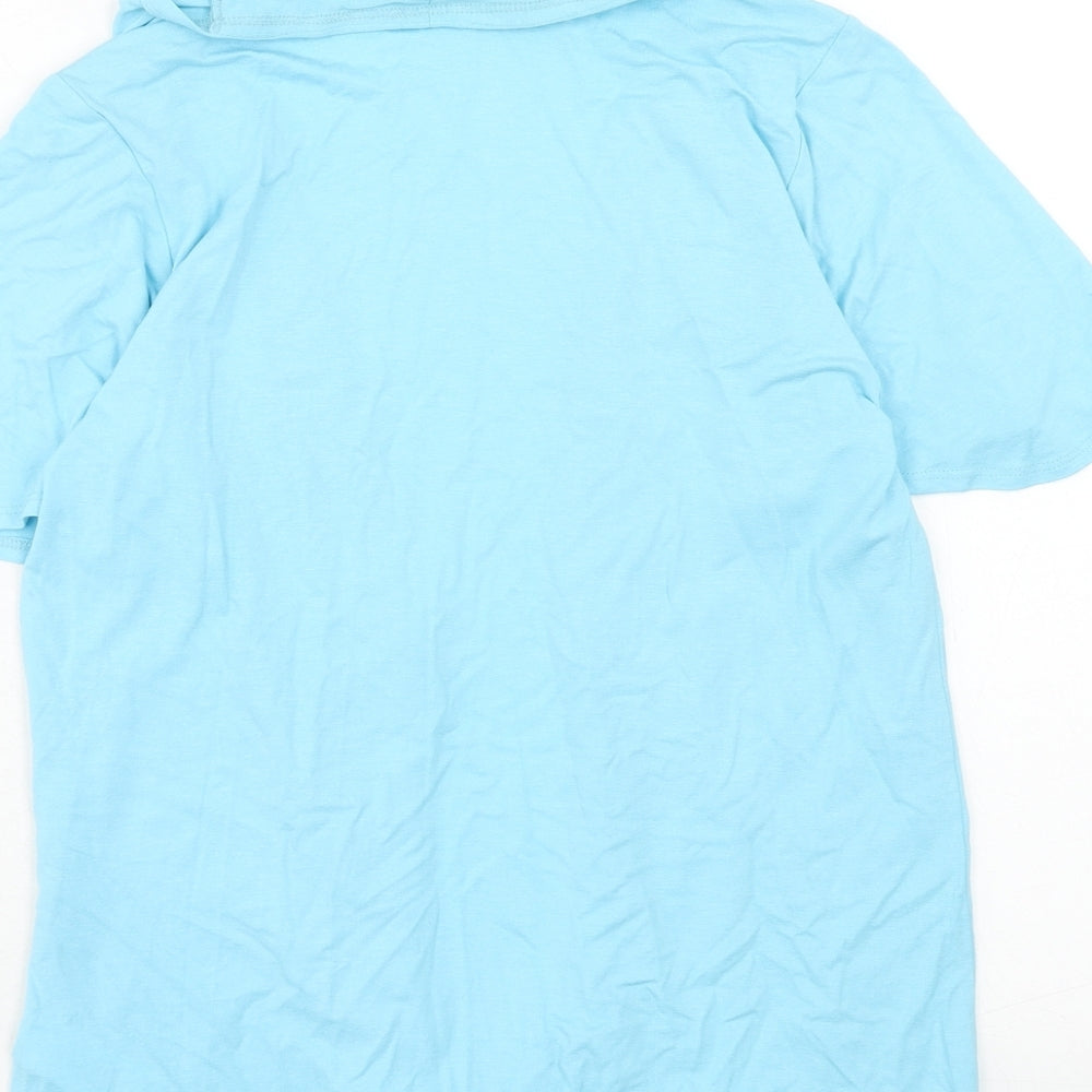 Marks and Spencer Womens Blue V-Neck Viscose Cardigan Jumper Size 10