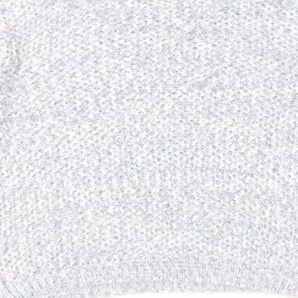 Marks and Spencer Womens Multicoloured Round Neck Acrylic Pullover Jumper Size 12