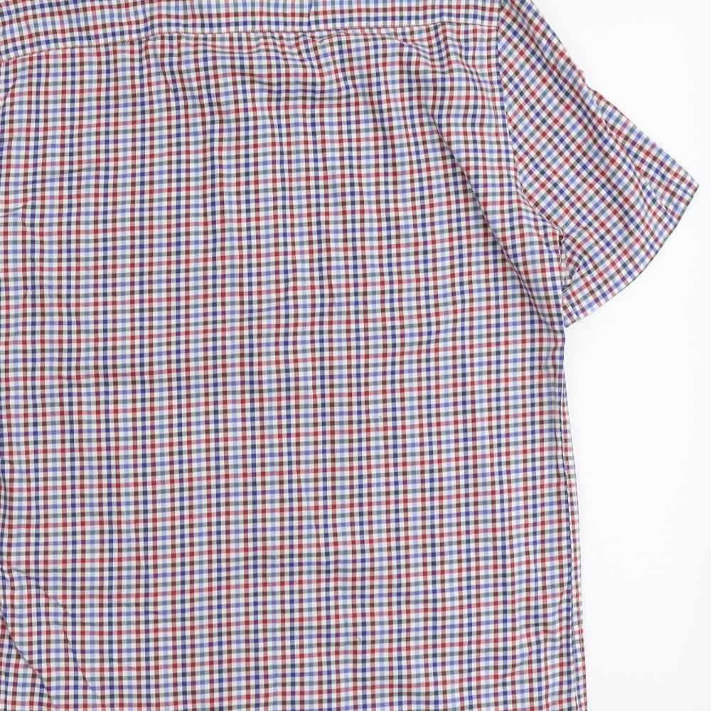 Lambretta Mens Multicoloured Plaid Cotton Button-Up Size S Collared Button