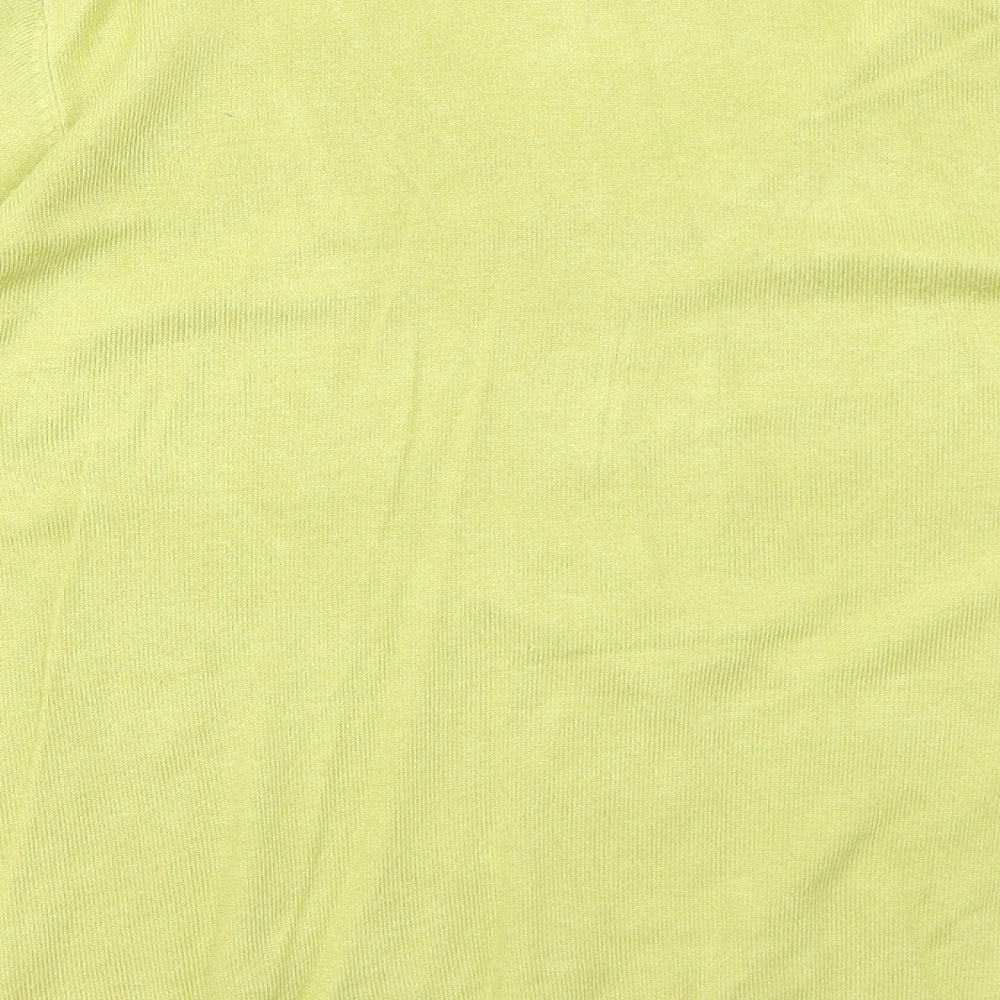Marks and Spencer Womens Green V-Neck Viscose Pullover Jumper Size 12