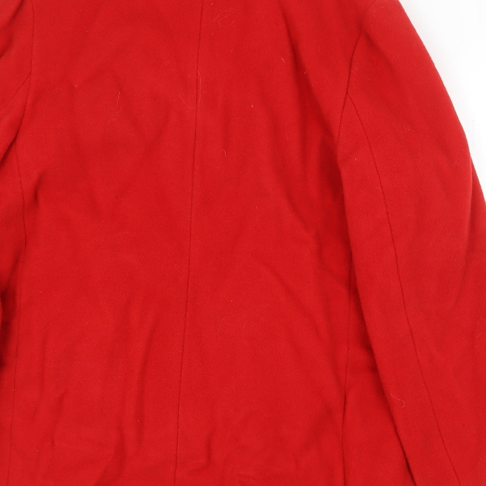 Marks and Spencer Womens Red Jacket Size 10 Button