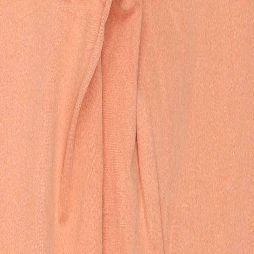 Marks and Spencer Womens Orange Cotton Skinny Jeans Size 8 Regular Zip