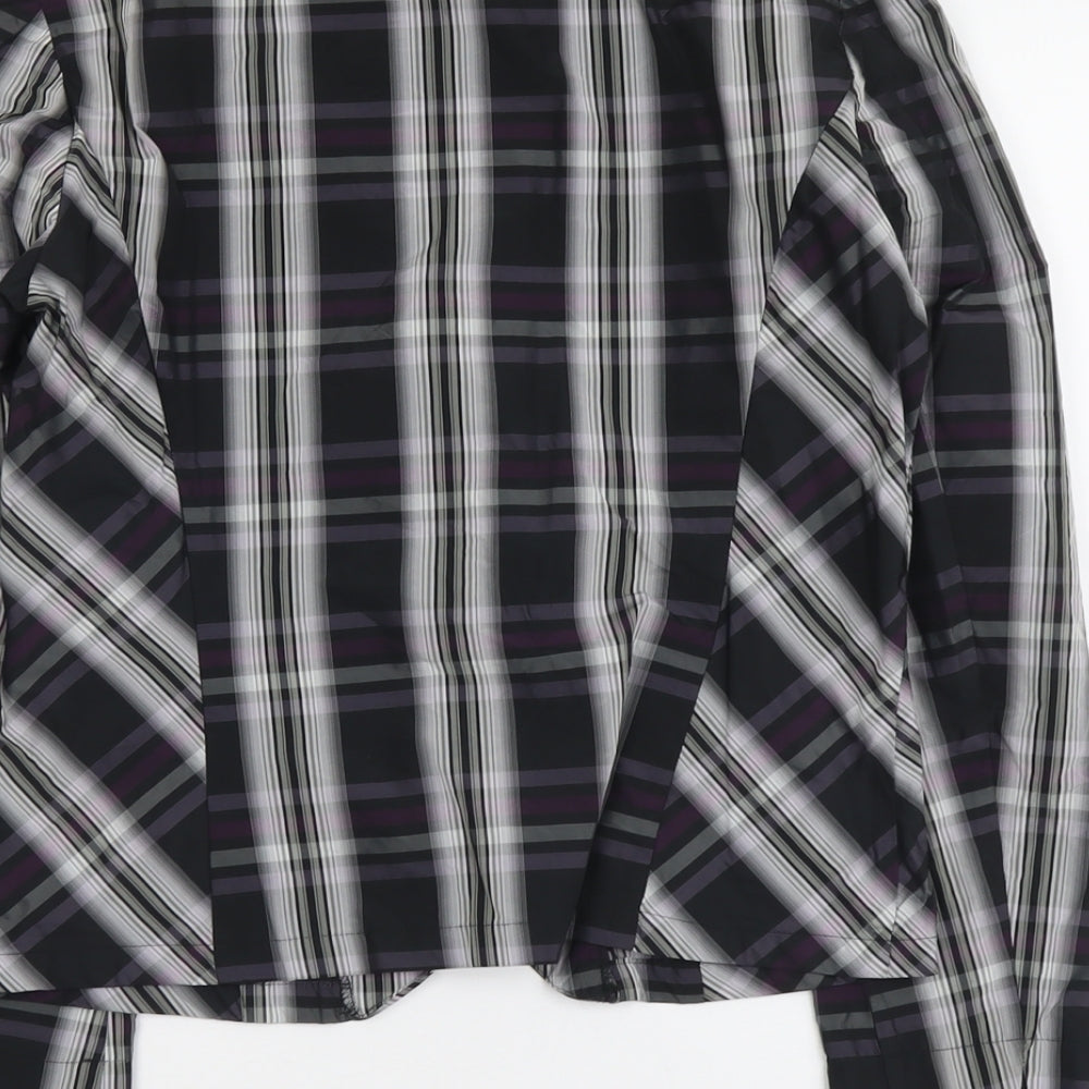 KS.Selection Womens Black Plaid Polyester Jacket Blazer Size 10