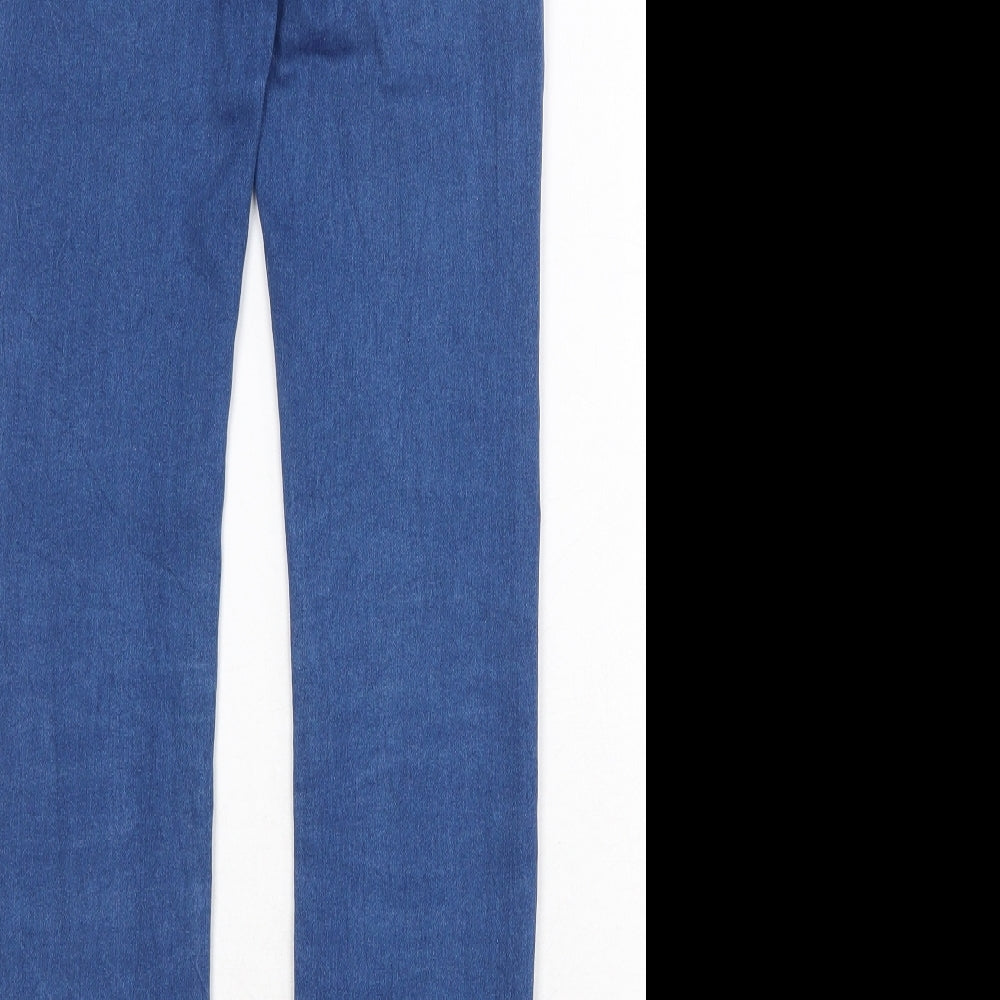 JustF Womens Blue Cotton Skinny Jeans Size XS Regular Zip