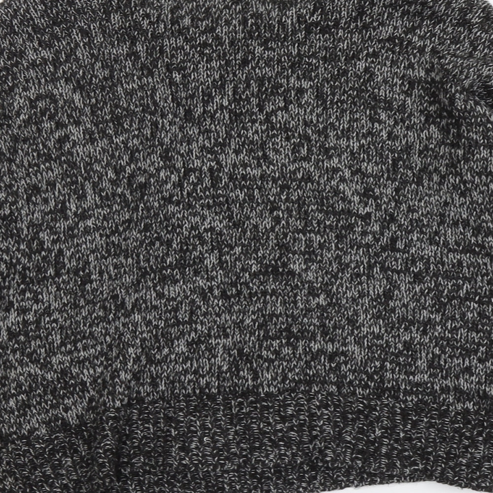 New Look Womens Grey Round Neck Acrylic Pullover Jumper Size M