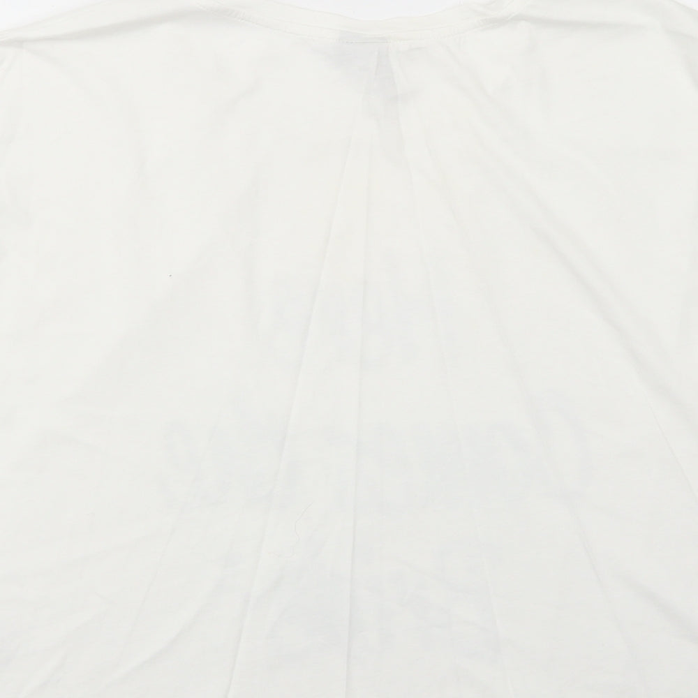ASOS Womens White Cotton Basic T-Shirt Size S Round Neck - Here Comes The Bride