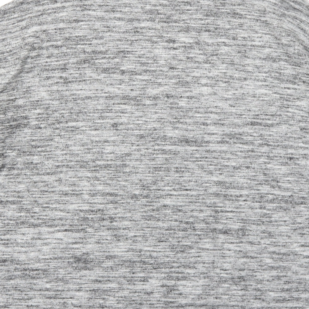 New Look Womens Grey Mock Neck Polyester Pullover Jumper Size 6