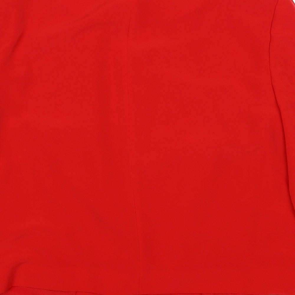 Dorothy Perkins Womens Red V-Neck Polyester Cardigan Jumper Size 8
