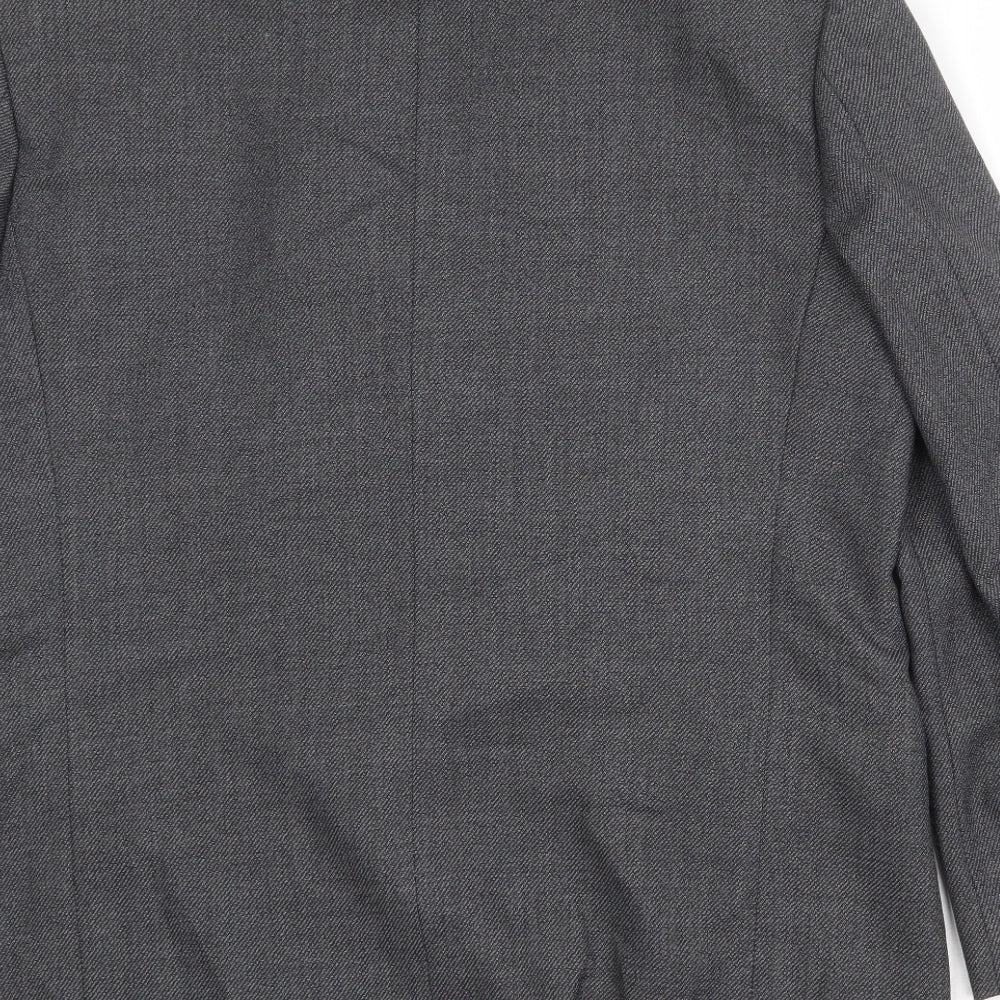 Marks and Spencer Mens Grey Polyester Jacket Suit Jacket Size 44 Regular