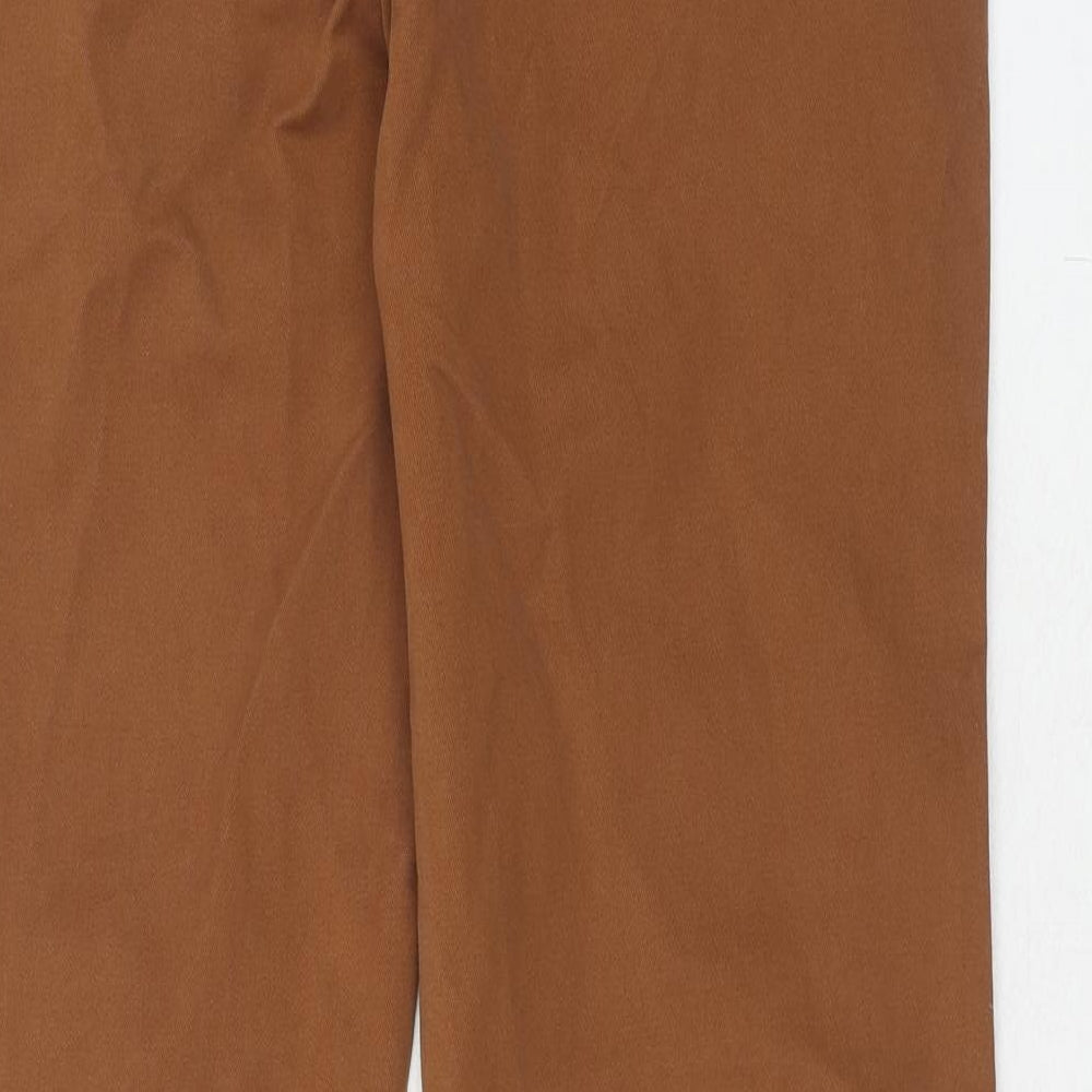 Fat Face Mens Brown Cotton Chino Trousers Size 36 in Regular Zip