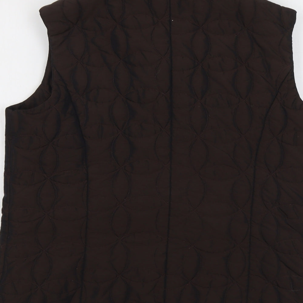 Alex & Co Womens Brown Gilet Jacket Size 10 Zip
