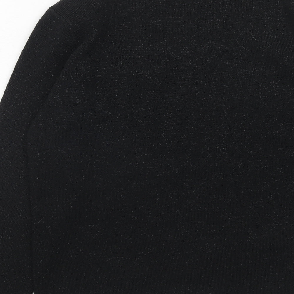 Marks and Spencer Womens Black Roll Neck Acrylic Pullover Jumper Size 10