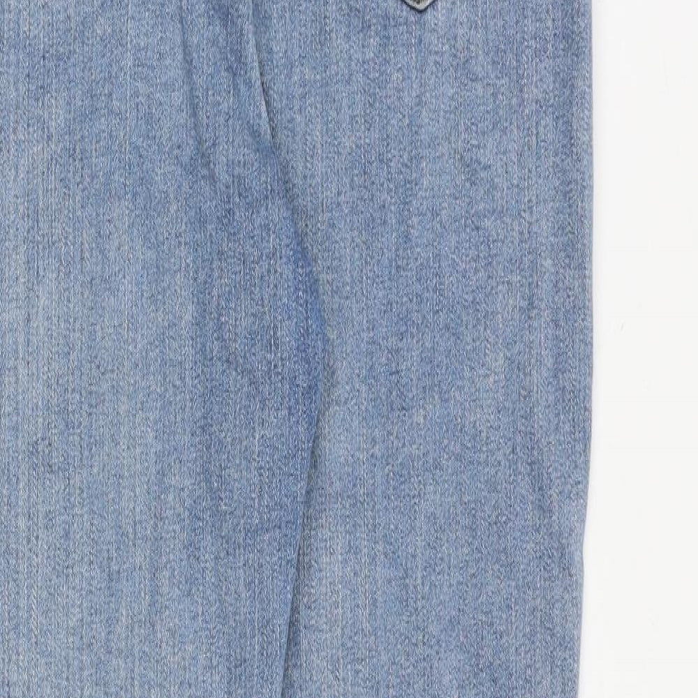 Marks and Spencer Womens Blue Cotton Skinny Jeans Size 8 Regular Zip