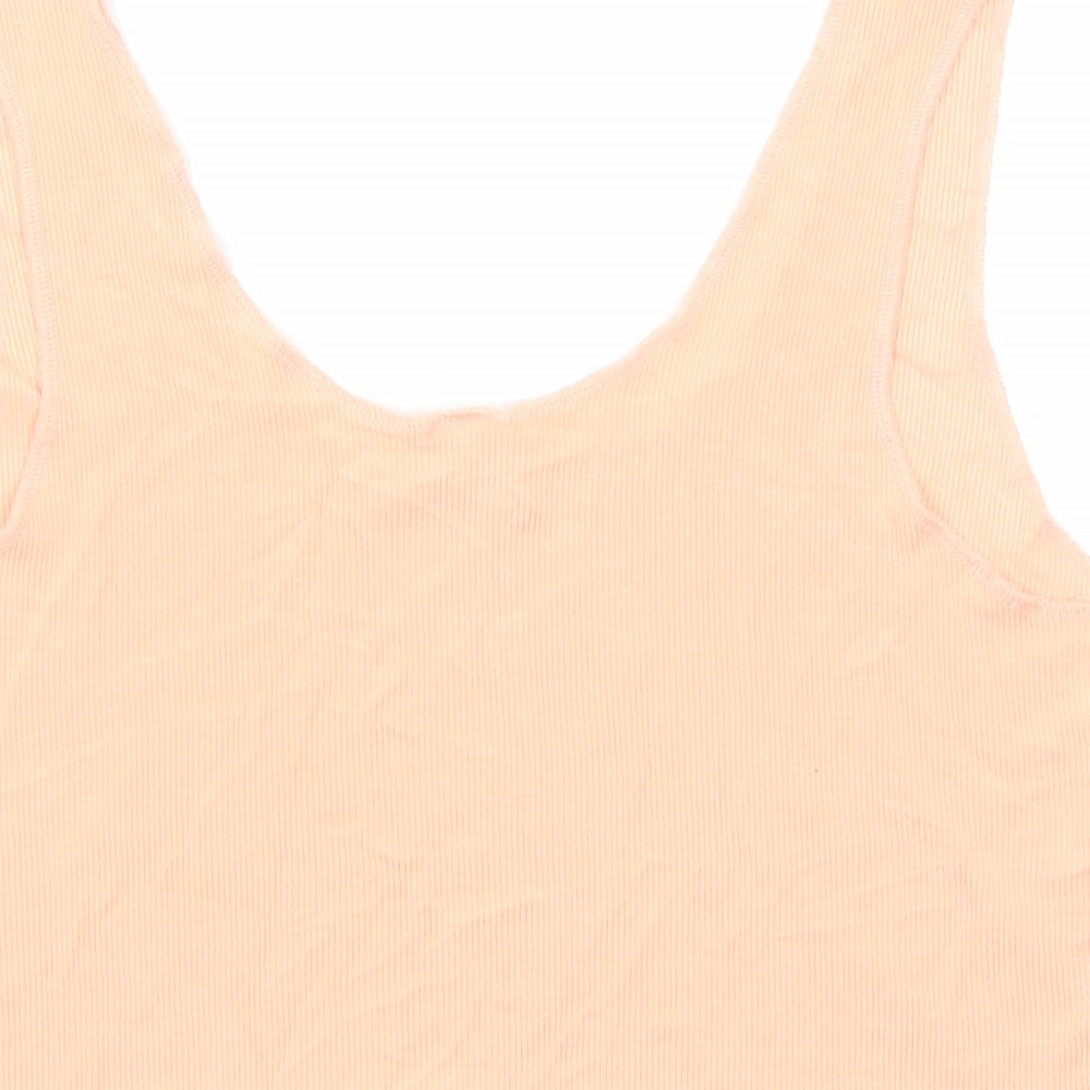 ASOS Womens Orange Viscose Cropped Tank Size 18 Scoop Neck