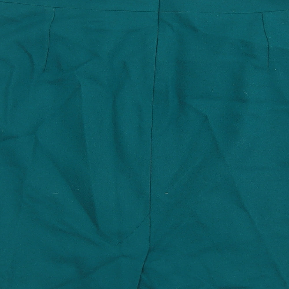 French Connection Womens Green Wool A-Line Skirt Size 10 Zip