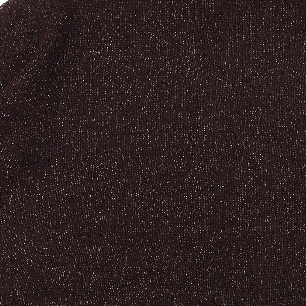 Warehouse Womens Blue Round Neck Acrylic Pullover Jumper Size 10