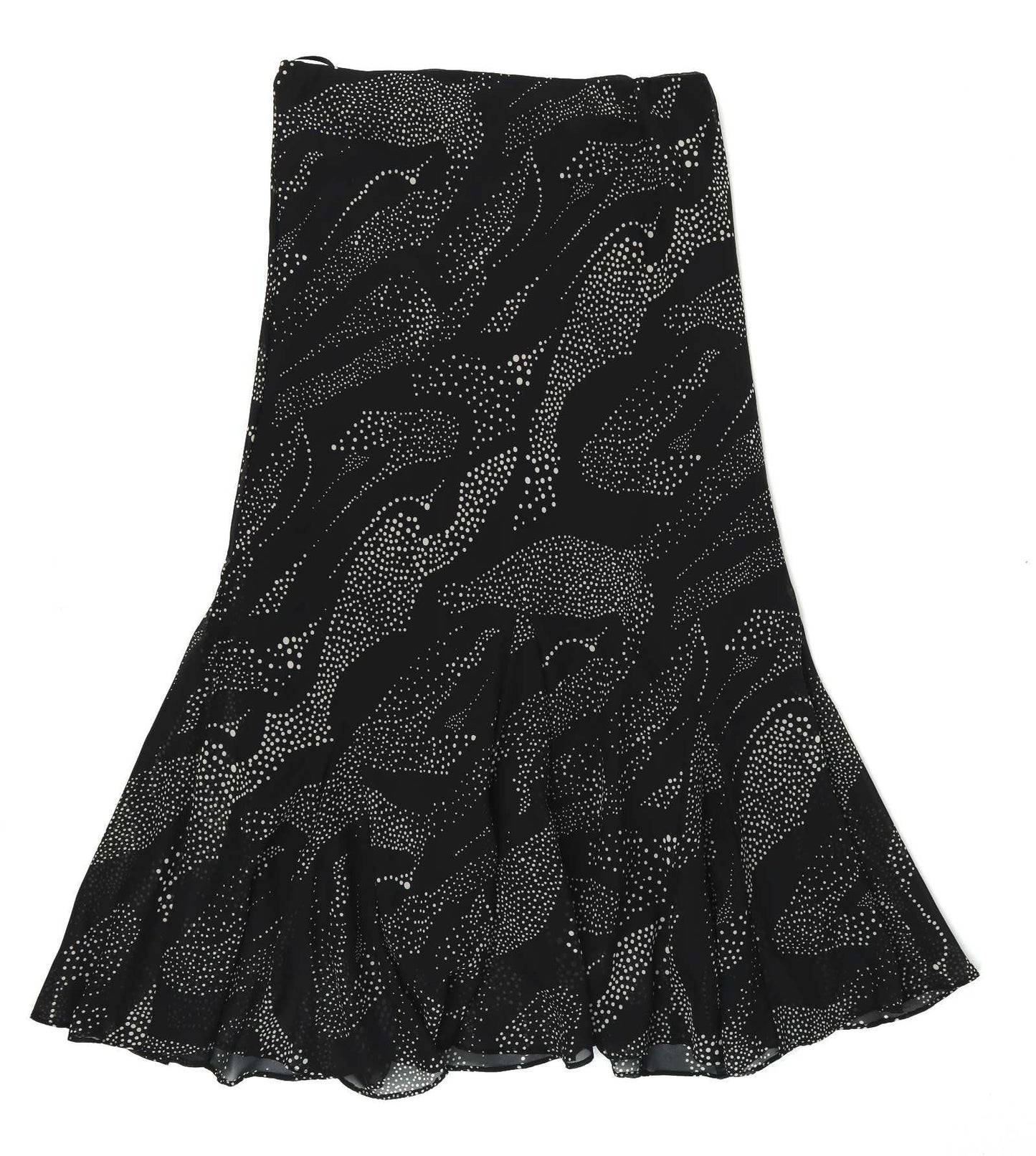 Papaya Womens Size 14 Black Spotted Skirt (Regular)