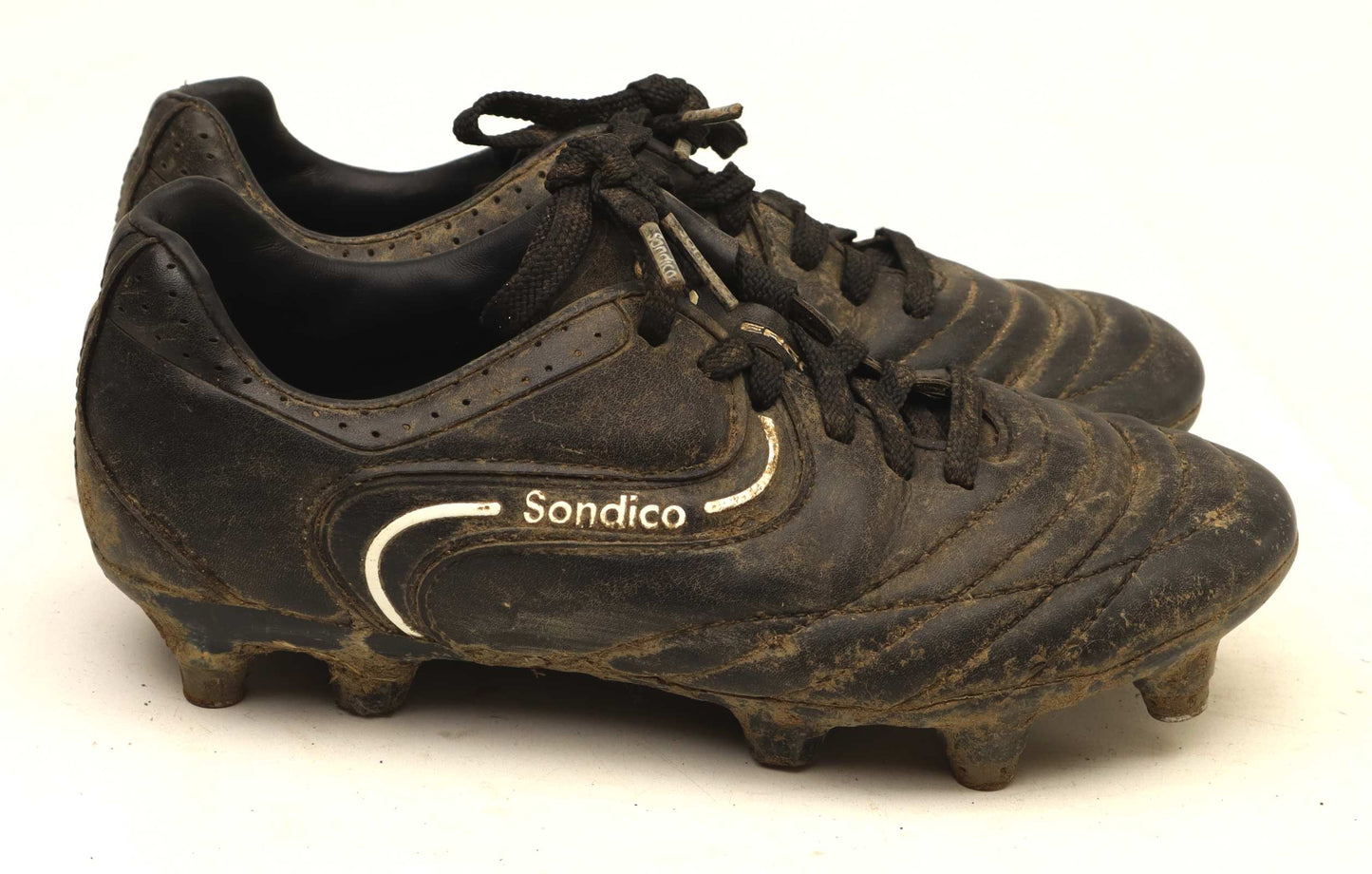 Sondico Boys UK Size 1 Black Hard Ground Football Boots
