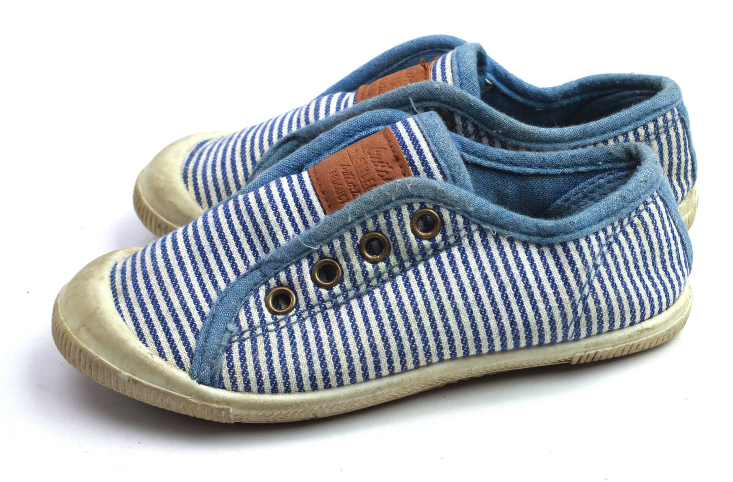 F&F Boys UK Size 8 Blue Plimsolls