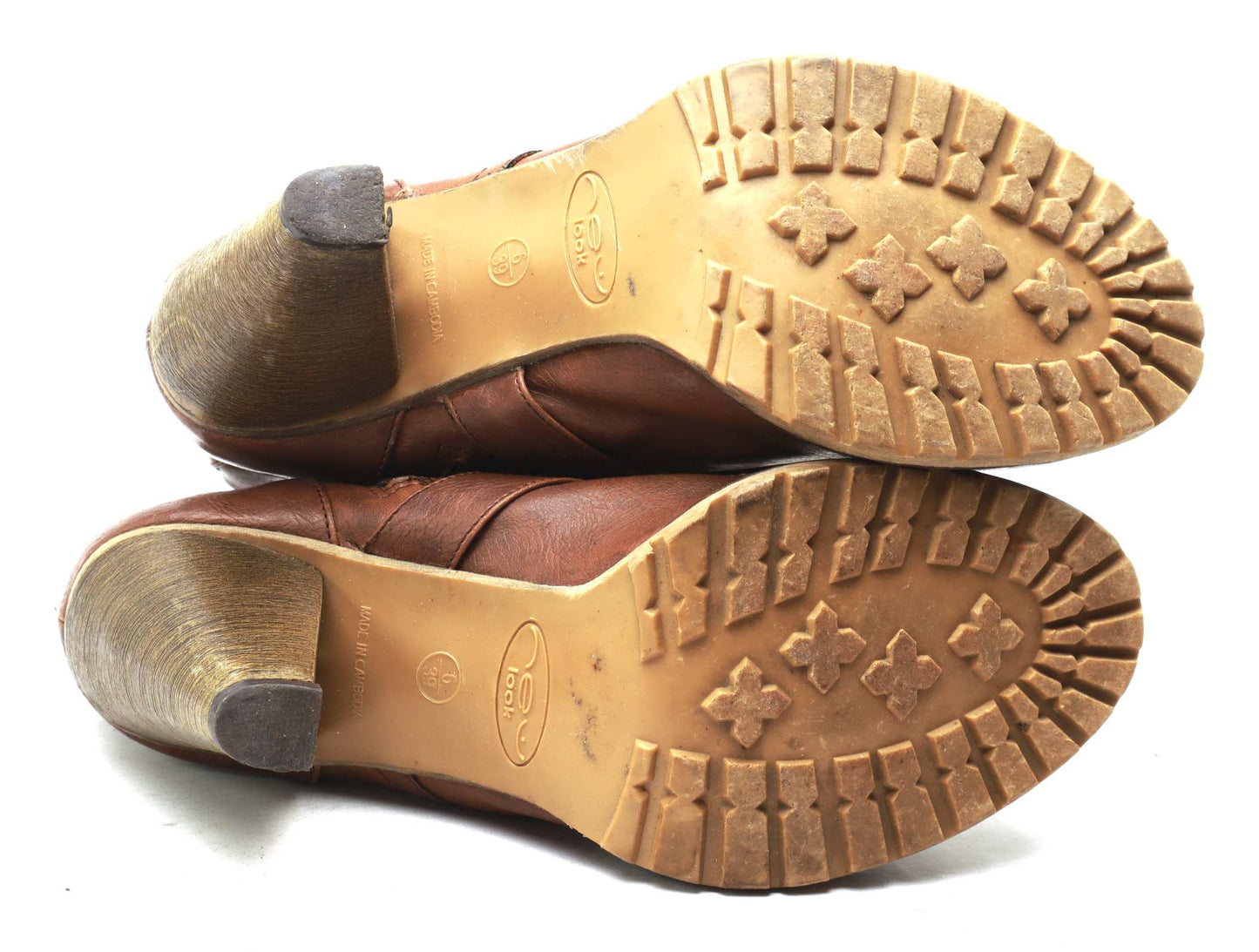 New Look Womens UK Size 6 Brown Leather Ankle Boots