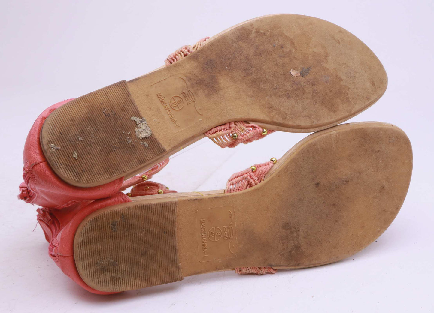 New Look Womens UK Size 8 Pink Sandals