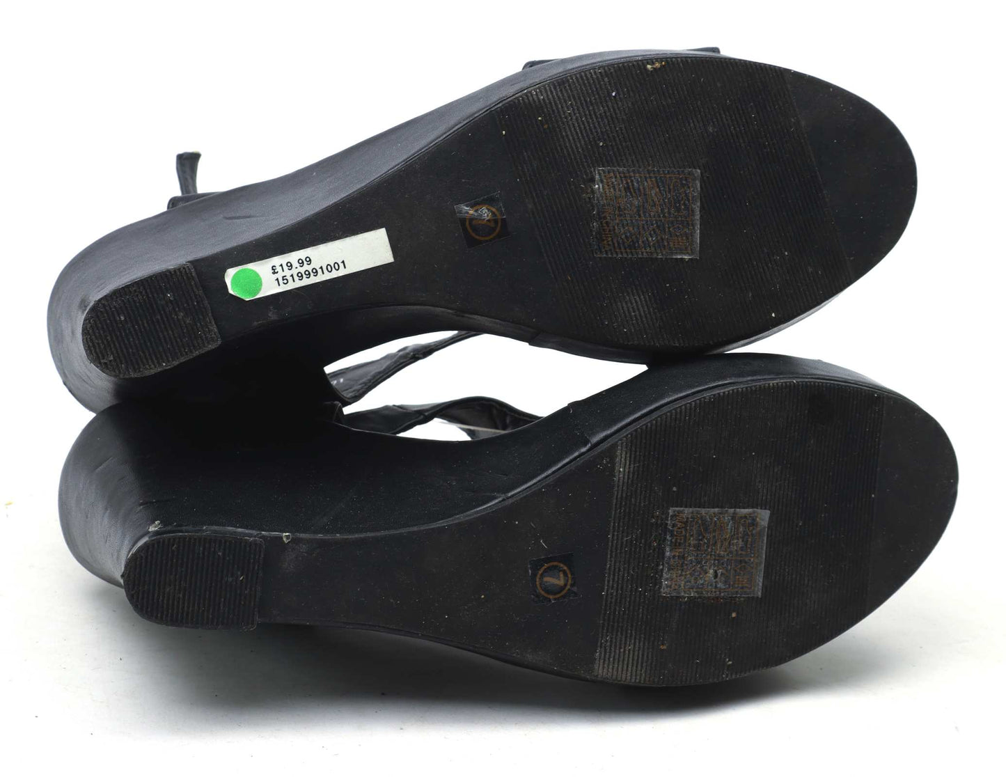 Deep Womens UK Size 7 Black Platform Shoes