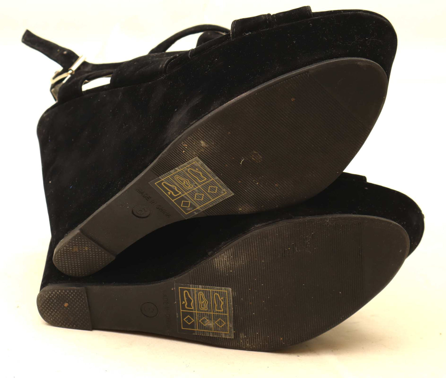 Shoe Fashionista Womens UK Size 6 Black Sandals