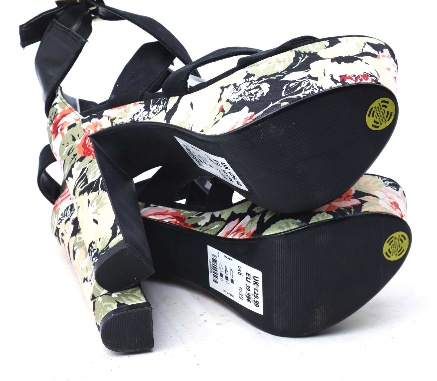 New Look Womens UK Size 6 Black Suede Platform Shoes