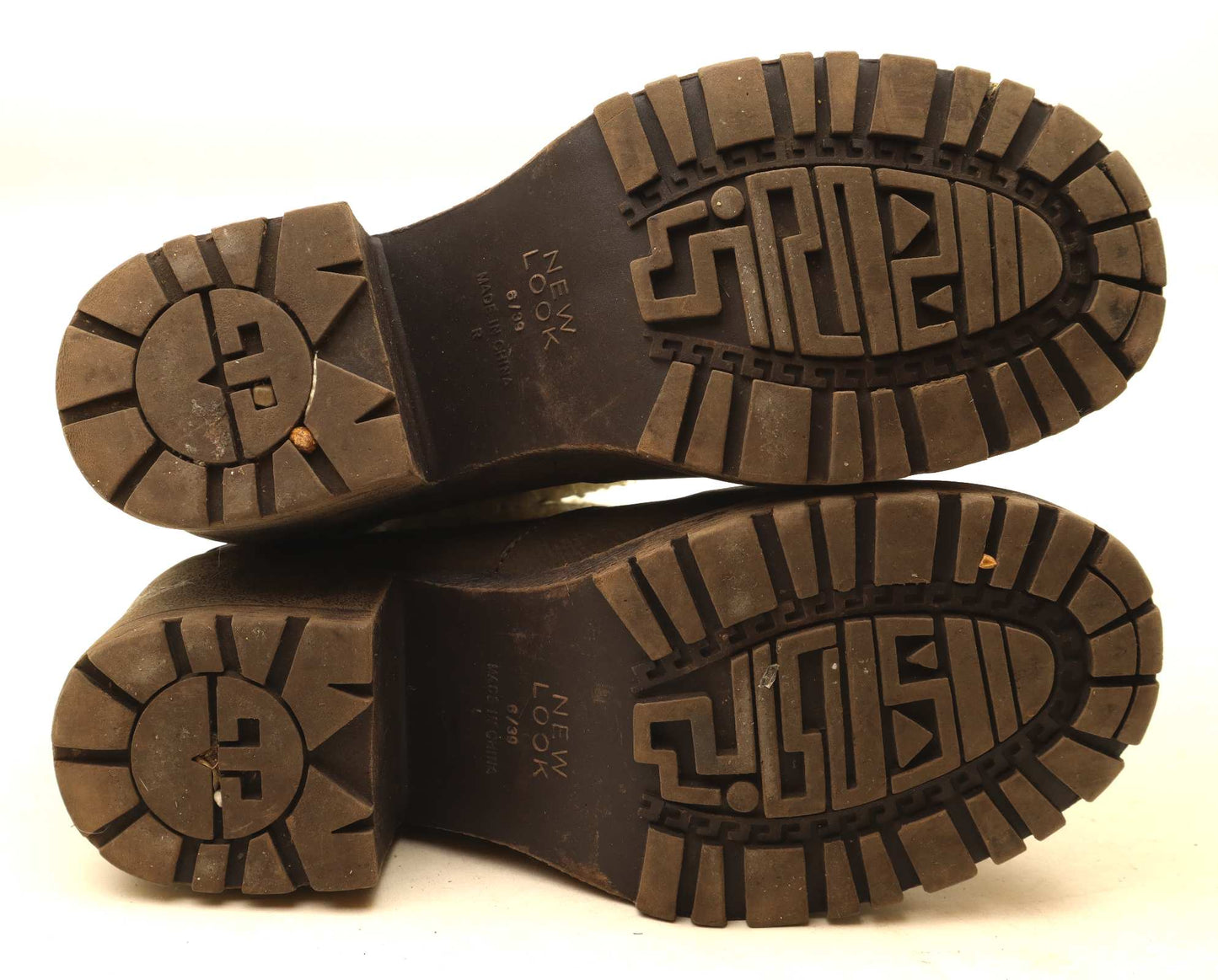 New Look Womens UK Size 6 Brown Leather Ankle Boots