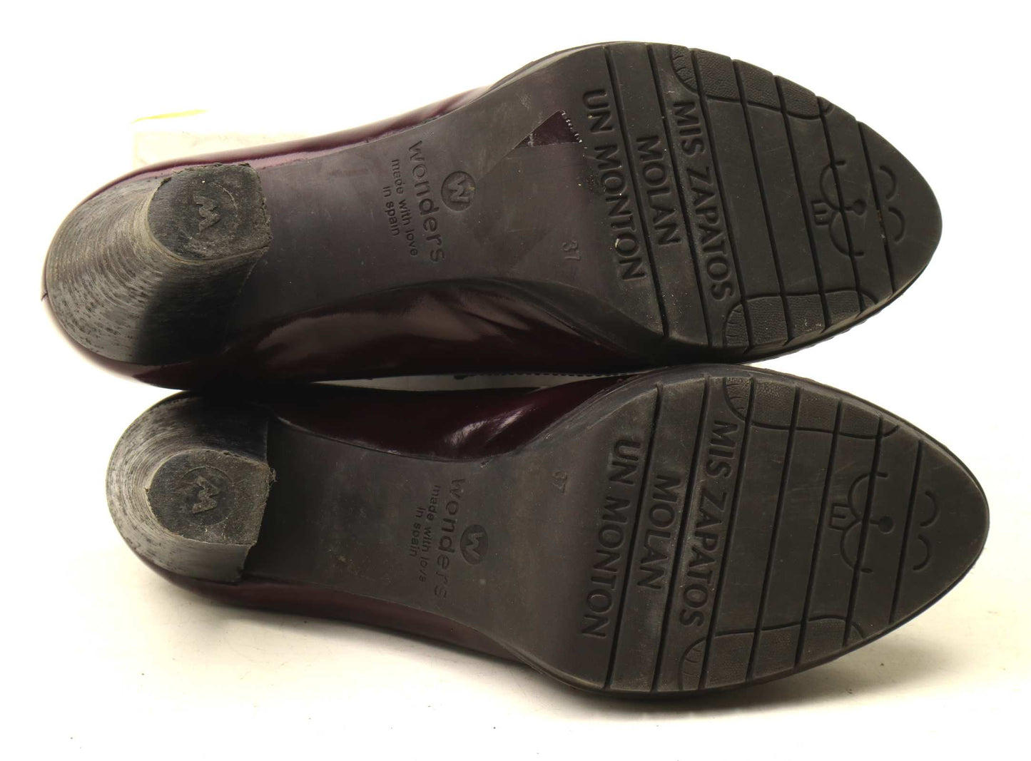 Wonders Womens EU Size 37 Burgundy Leather Shoes