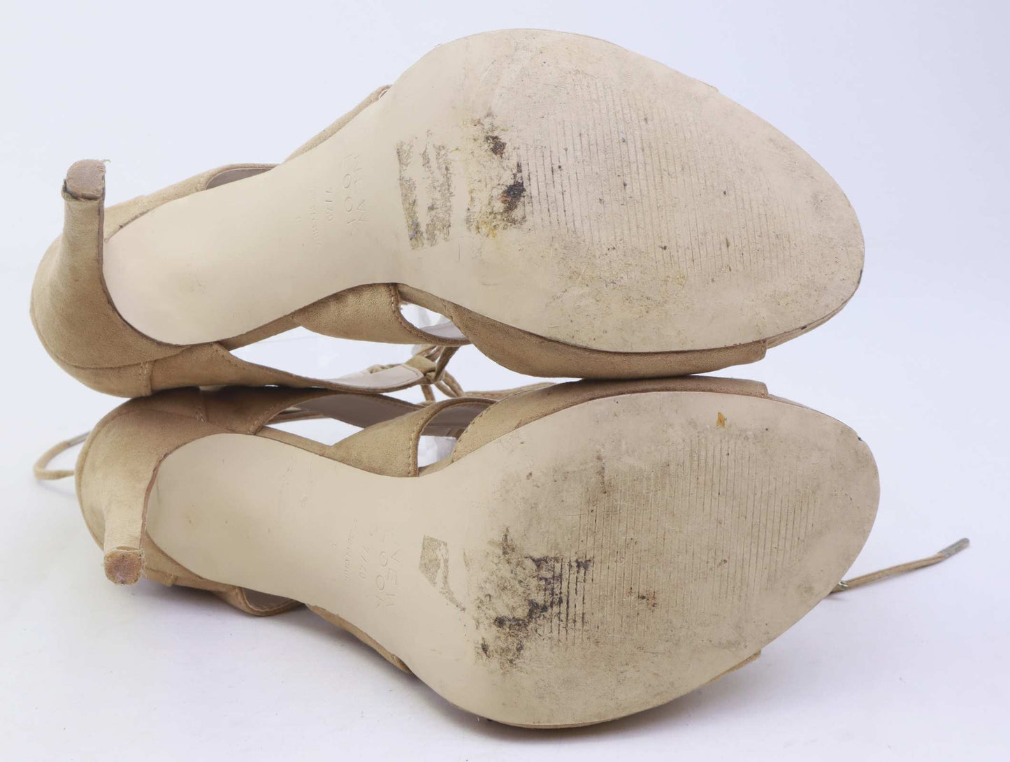 New Look Womens UK Size 7 Beige Heels